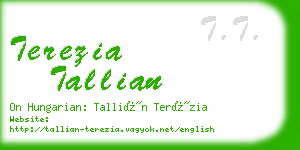 terezia tallian business card